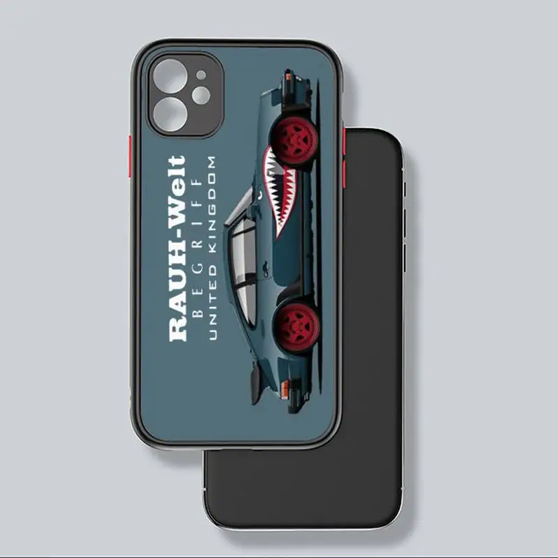 

Japan sports car jdm drift RWB Phone Case Matte Transparent for iPhone 7 8 11 12 s mini pro X XS XR MAX Plus coque