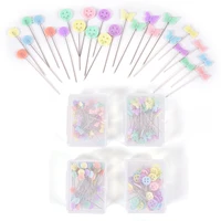 50pcs patchwork needle craft flower button head pins embroidery pins for diy quilting tool sewing accessories