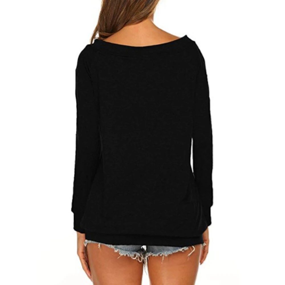 

Solid Sexy t Shirt Women Long Sleeve Top Casual Women Clothing Pullovers Fall Loose t Shirt Female Top Autumn Clothes