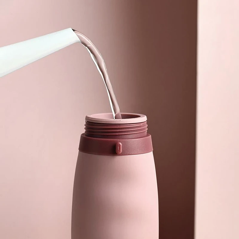 

ELOS-600Ml Silicone Collapsible Water Bottle Outdoor Sports Supplies Portable Water Bottle Water Cup Convenient Travel