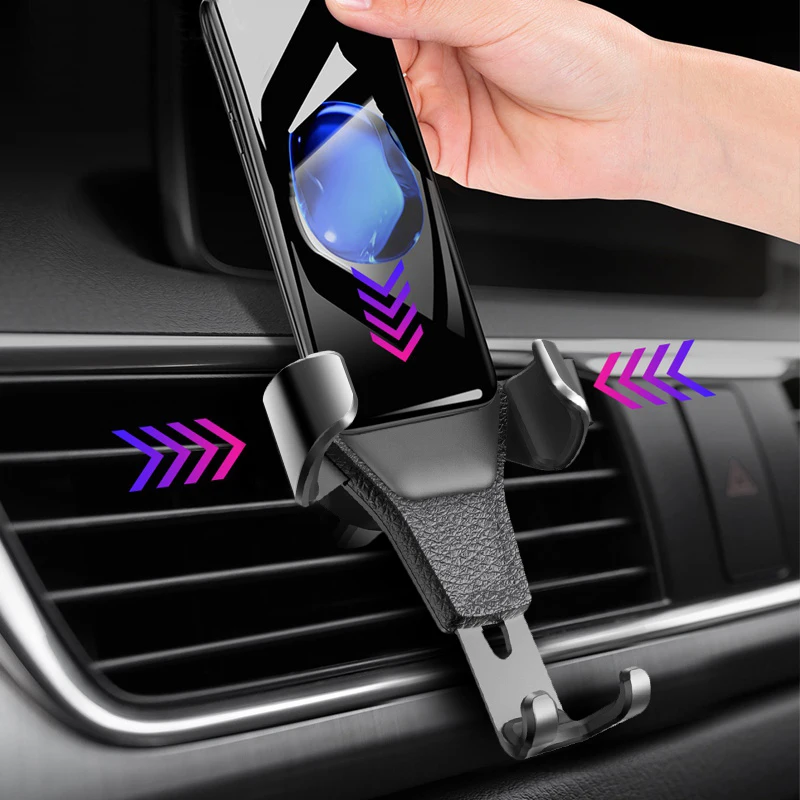 Mobile Phone Holder Gravity Car Mount Anti-skid Anti-fall Scratching Car Air Outlet Gravity Cell Phone For IPhone Samsung Xiaomi