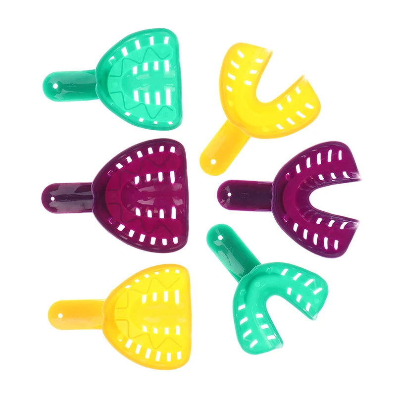 

12pcs/set Teeth Holder Trays Plastic Dental Impression Trays Central Supply Durable Dental Care Teeth Holder For Dental Tools