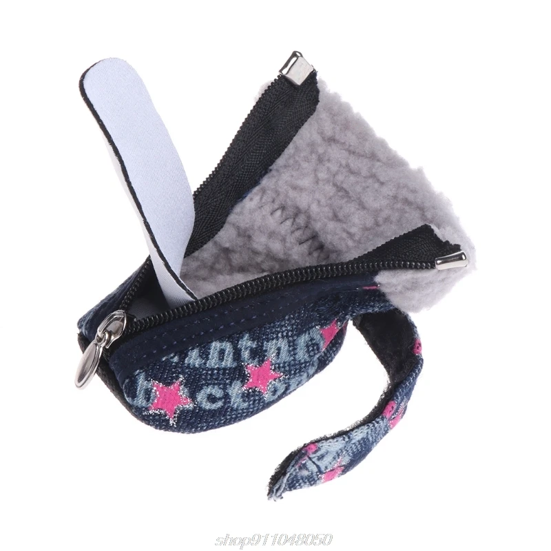 Обувь для домашних питомцев собак сапожки щенка джинсовая теплая зимняя Милая