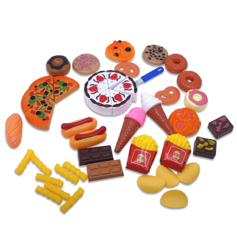 Детские игрушки для ролевых игр имитация кухонной еды картофель фри гамбургер