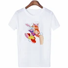 Футболка с коротким рукавом, с принтом из мультфильма Джессика зайчик