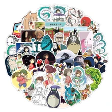 10/30/50pcs/pack Spirited Away Japanese anime Stickers For Furniture Wall Desk DIY Chair Toy Computer TV Guitar Motorcycle Etc
