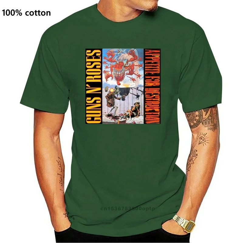 

New 2021 Guns N Gnr Roses Appetite For Destruction Mens Black Tshirt Size S To 3Xl Fashion Cool Tee Shirt