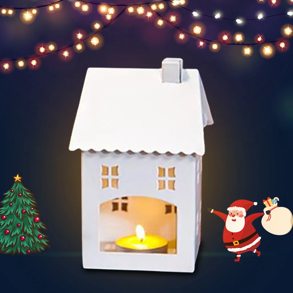 Фонарь в форме дома винтажный Железный Держатель свечей подсвечник украшение