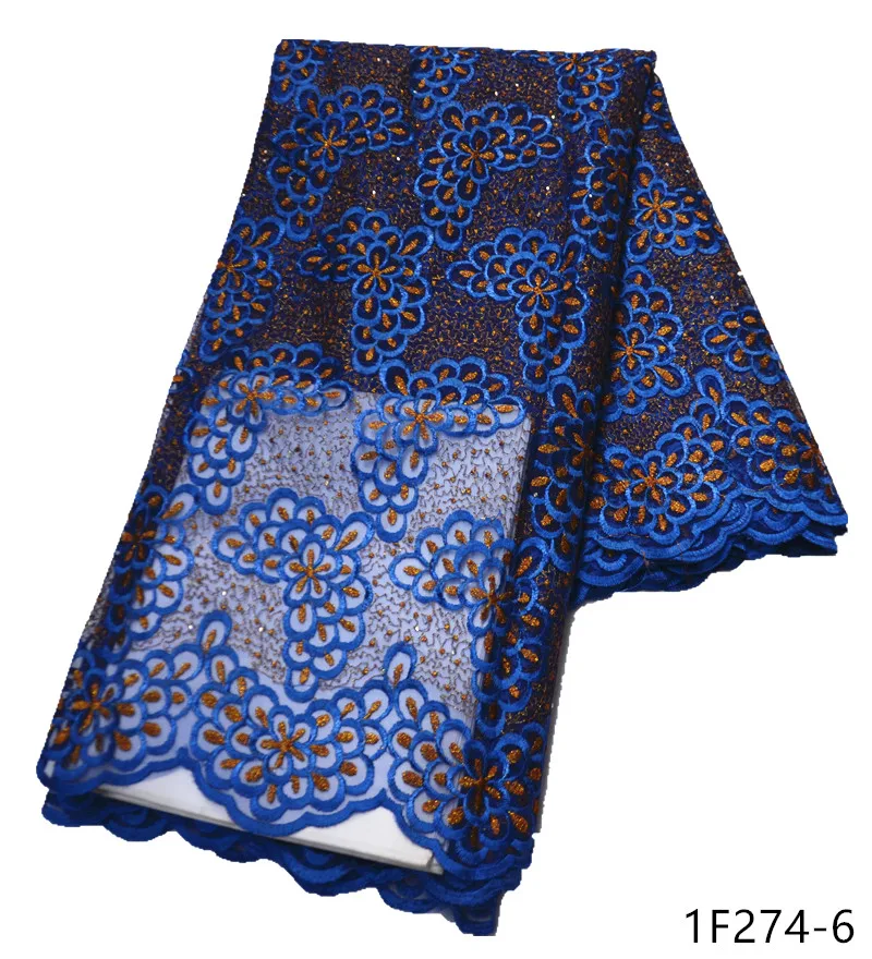 

2021 Embroidered Nigerian Laces Fabric African Wedding Lace Fabric Bridal High Quality French Tulle Lace Fabric For Party 1F274