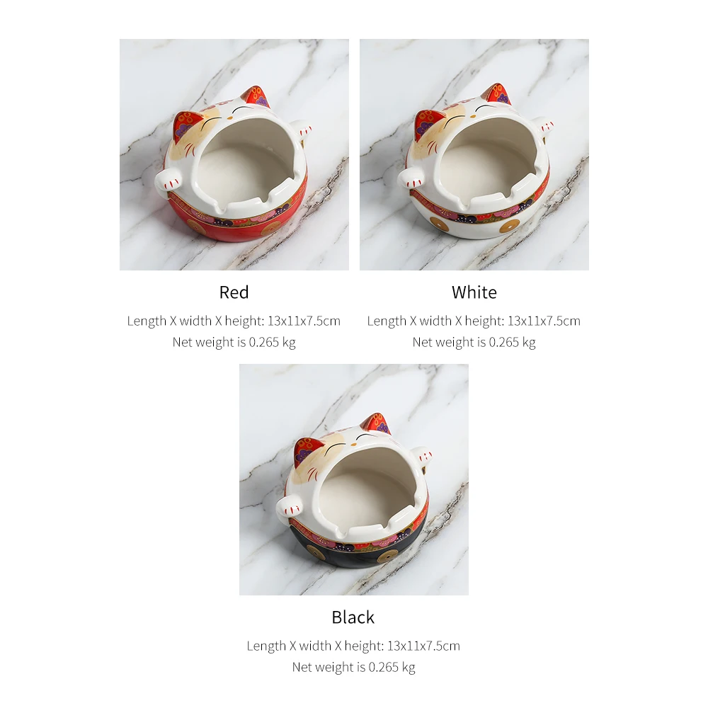 

Nordic Creative Personality Lucky Cat Ashtray Anti-fly Ash Home Living Room Coffee Table Desktop Ashtray Decoration