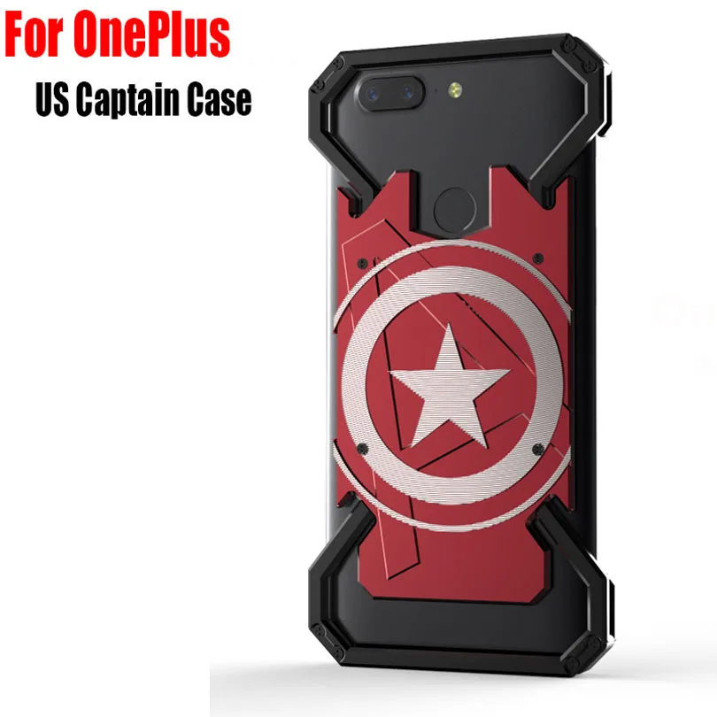 Модный крутой Алюминиевый металлический чехол накладка с капитаном США для OnePlus 7