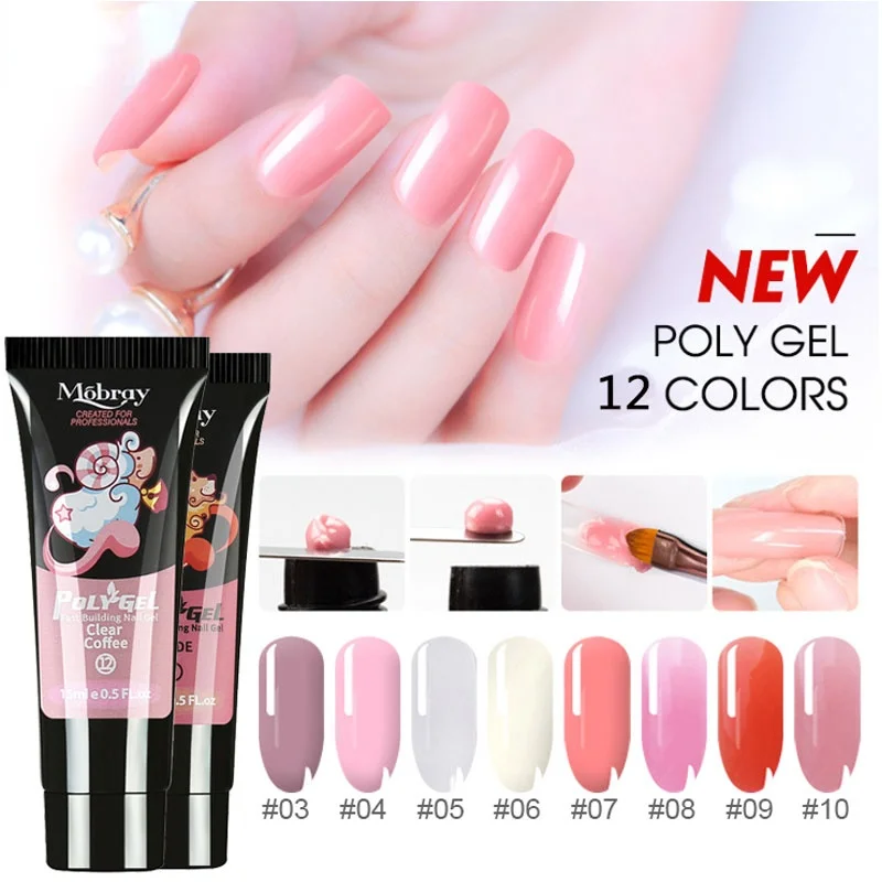 

Набор полигелей для ногтей, 15 мл, быстрое наращивание, УФ-гель для ногтей, раствор для ногтей, форма для ногтей, гель для ногтей, УФ светодиодн...