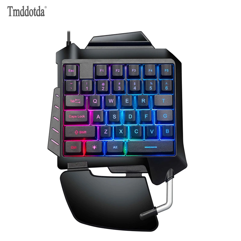 Проводная Механическая клавиатура с одной рукой на ощупь, клавиатуры, играющие в игры для IBMPC WIN98SE ME 2000 XP VISTA WIN 7 WIN10 system