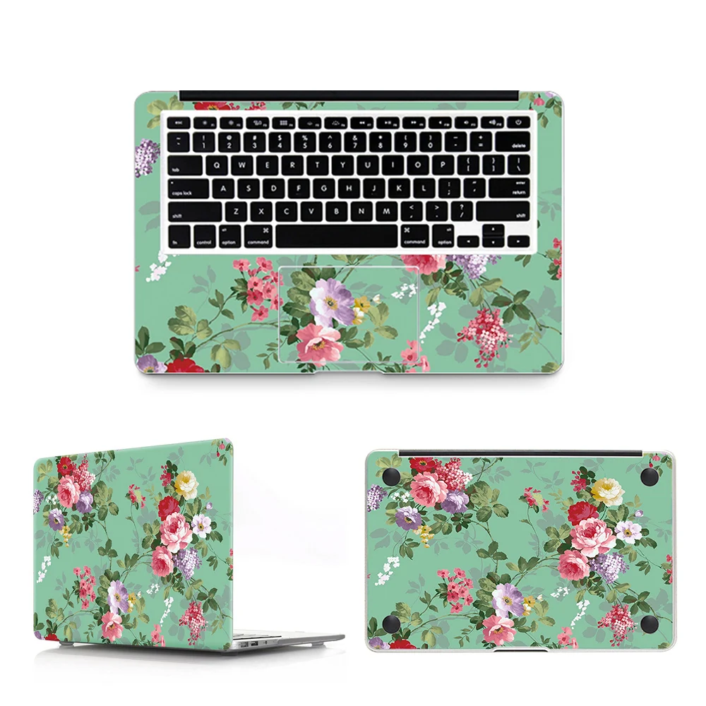HRH 3 в 1 цветок Виниловая наклейка для ноутбука Macbook Air Pro Retina 11 12 13 15 дюймов Кожа