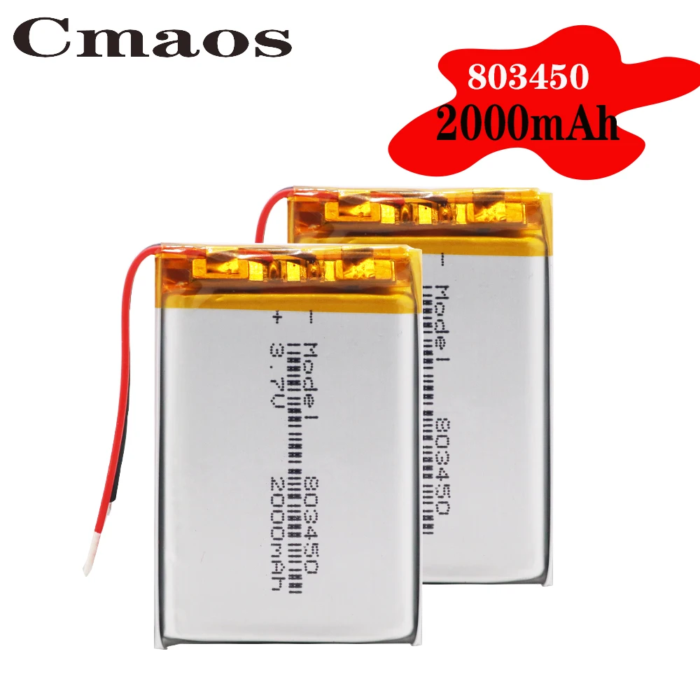 1/2/4 штук Новинка высокого Ёмкость 2000 мА/ч литий-ионный полимерный Дополнительный