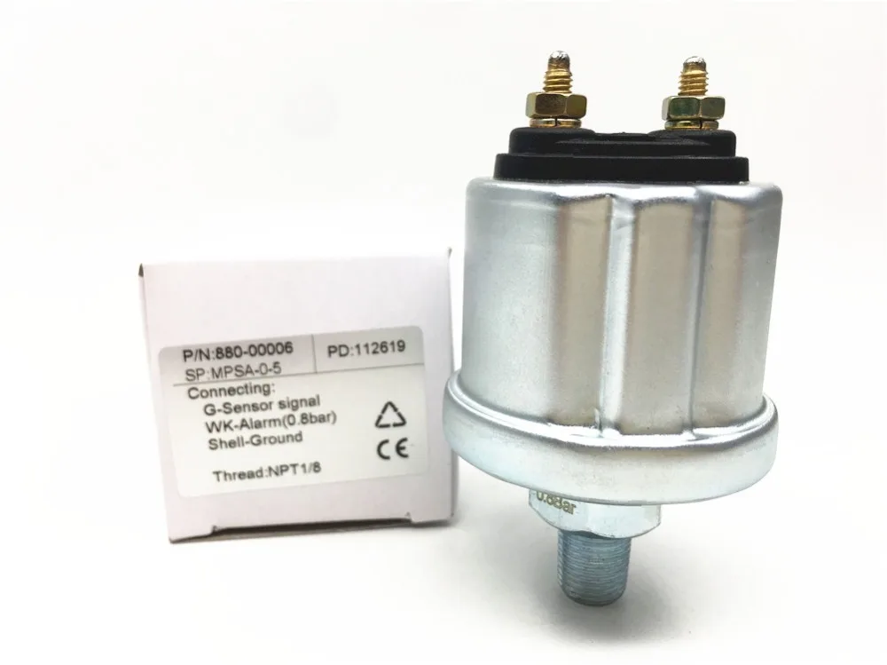 Упаковка из 1 механического датчика давления масла M10x1 NPT1/8 для автоматического датчика s диапазон измерения 0-5 бар/0-10 бар датчик давления