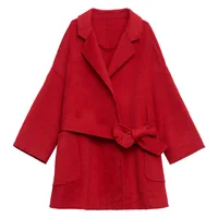 Новинка 2019, шерстяное пальто средней длины, Женская классическая модель