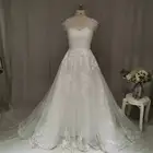 Женское свадебное платье MYYBLE, белое винтажное кружевное платье с аппликацией, с открытой спиной и рукавами-крылышками, 2022