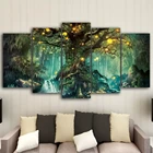 5 шт., настенные картины на холсте с изображением Зачарованного дерева