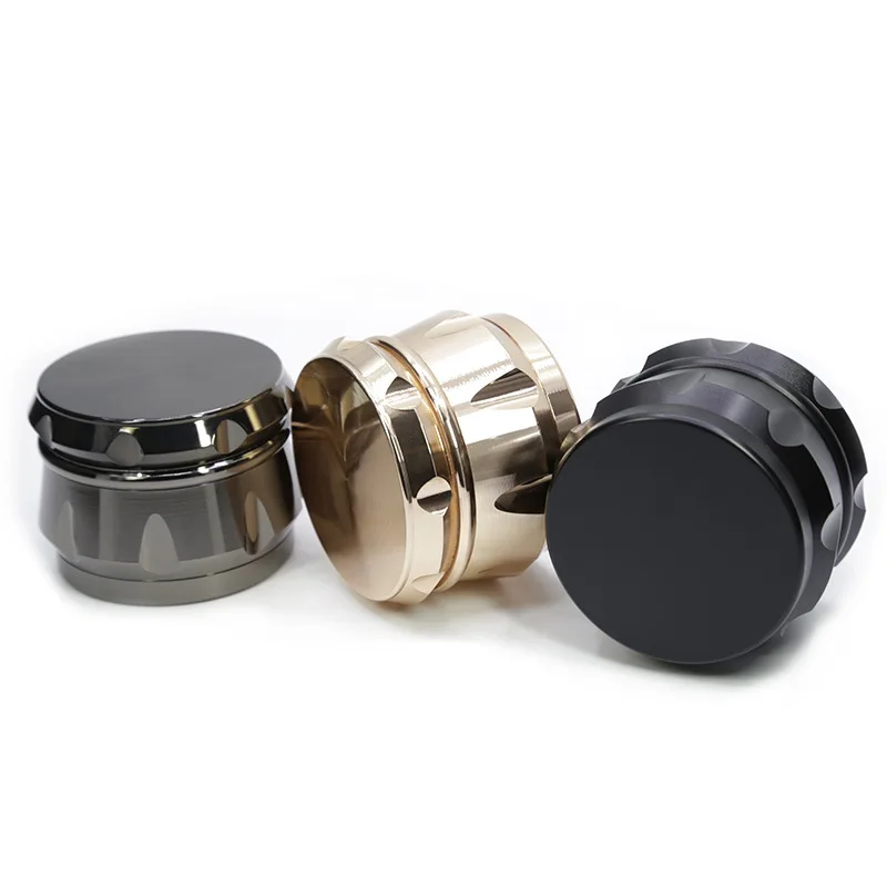 

63mm High-quality 4-layer Tobacco Grinder Weed Zinc Alloy Diamond Shape Chamfer Side Concave Super Herb Shredder