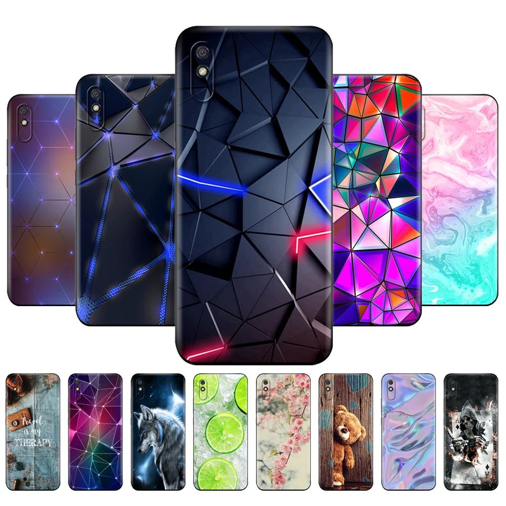 

For xiaomi redmi 9A Case Soft Silicon Back Cover Phone Case For redmi 9A Case 6.53 inch funds etui bumper coque black tpu case