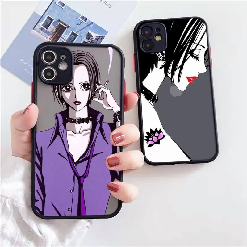

Nana Anime Oosaki Phone Case Matte Transparent for iPhone 7 8 11 12 s mini pro X XS XR MAX Plus Clear mobile bag Soft shell