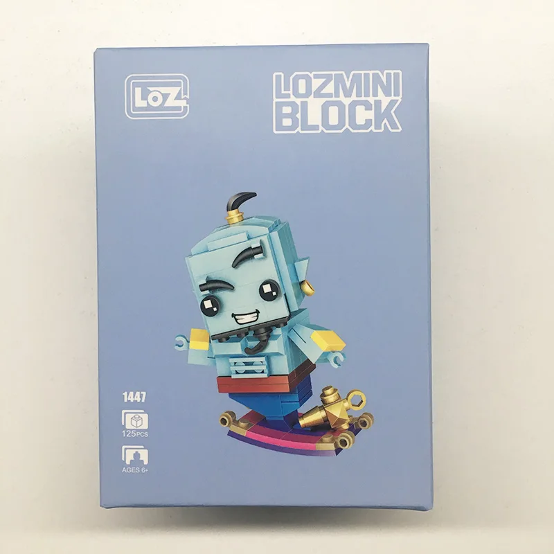 1447 with box LOZ Blocks мини кукольные строительные блоки Аладдина, Джина brick Heads фигурка сборная DIY набор блоков игрушки 1447 1448 - Цвет: 1447 with box