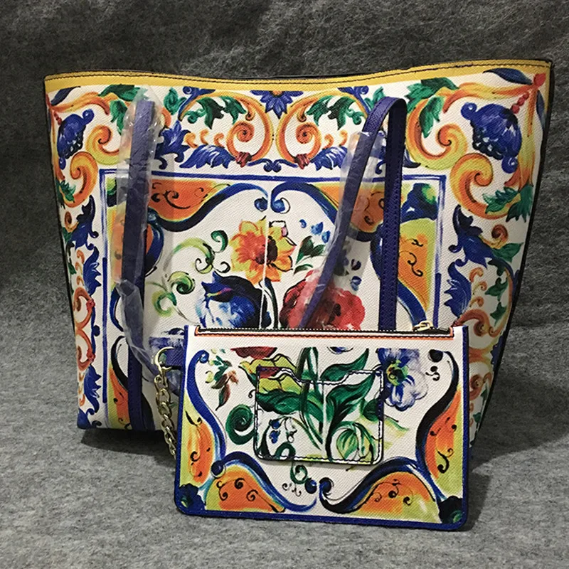 Роскошная итальянская Фирменная Сицилийская Этническая сумка с цветочным