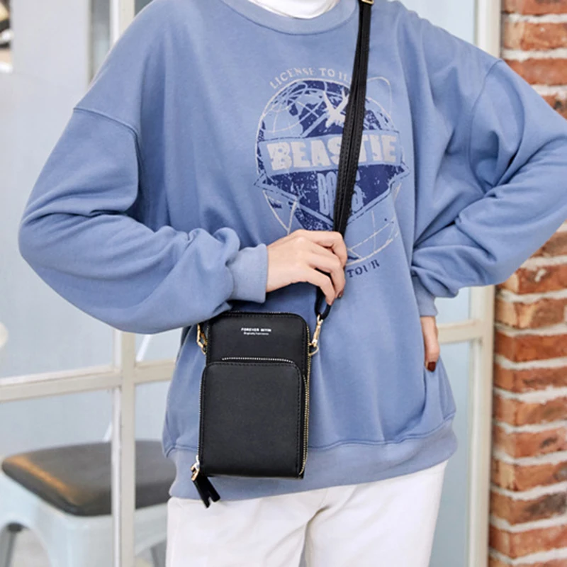 

New Women PU Leather Shoulder bags Female Large Capacity Crossbody Bags Girls Multi-functional Handbag Phone Purse Dropshipping