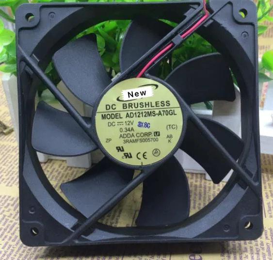 Для ADDA AD1212MS A70GL Сервер охлаждающий вентилятор DC 12V 0.34A 120x120x25 мм 2 провод|Пульты ДУ| |
