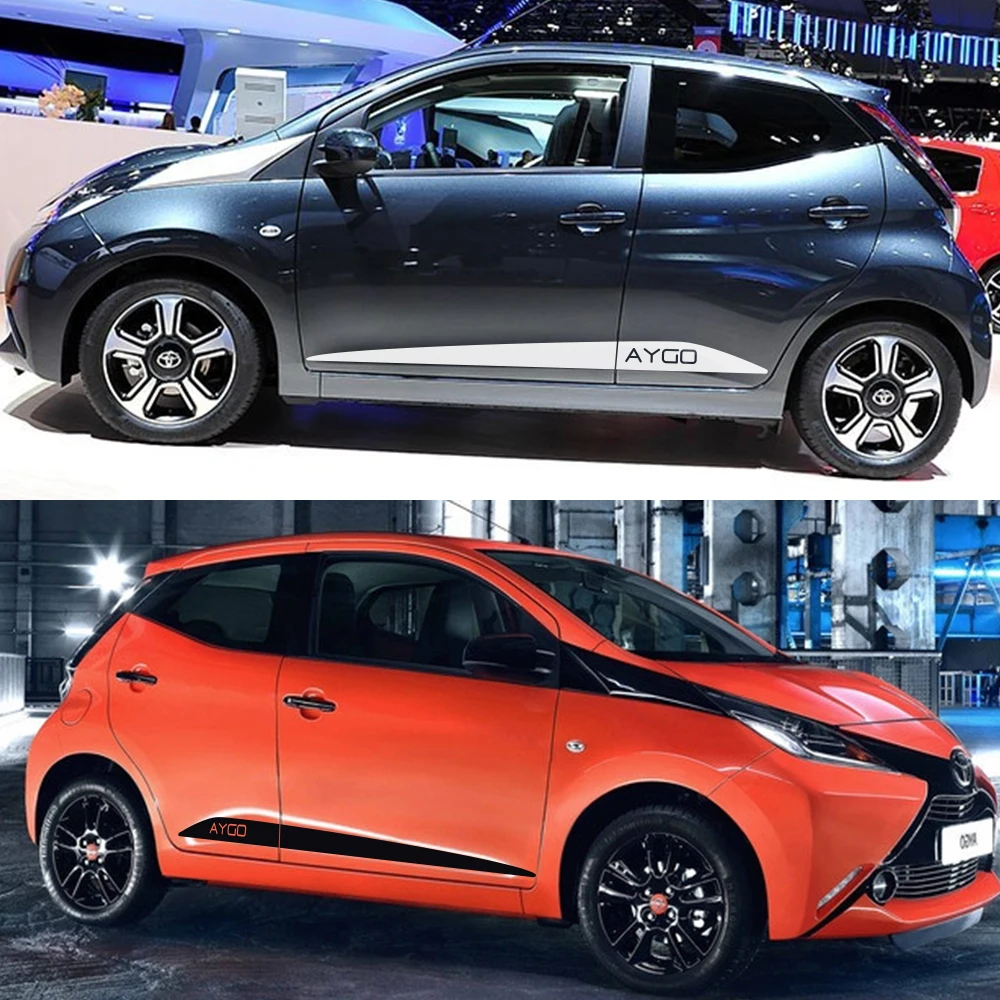 2 шт. длинные боковые полосы для Toyota AYGO | Автомобили и мотоциклы