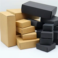 24pcslot kraft paper wedding favor gift box handmade soap box white craft paper gift box black packaging jewelry box