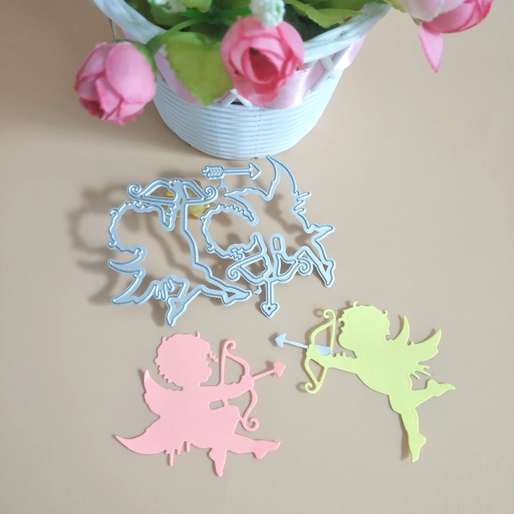 

New exquisite Eros angel cutting dies photo album cardboard DIY gift card decoration embossing crafts