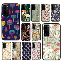 rainbow mushrooms phone case for huawei honor v30 30 9x 7a pro view 20 10 9 lite 10i 8c 8x 5a play cover