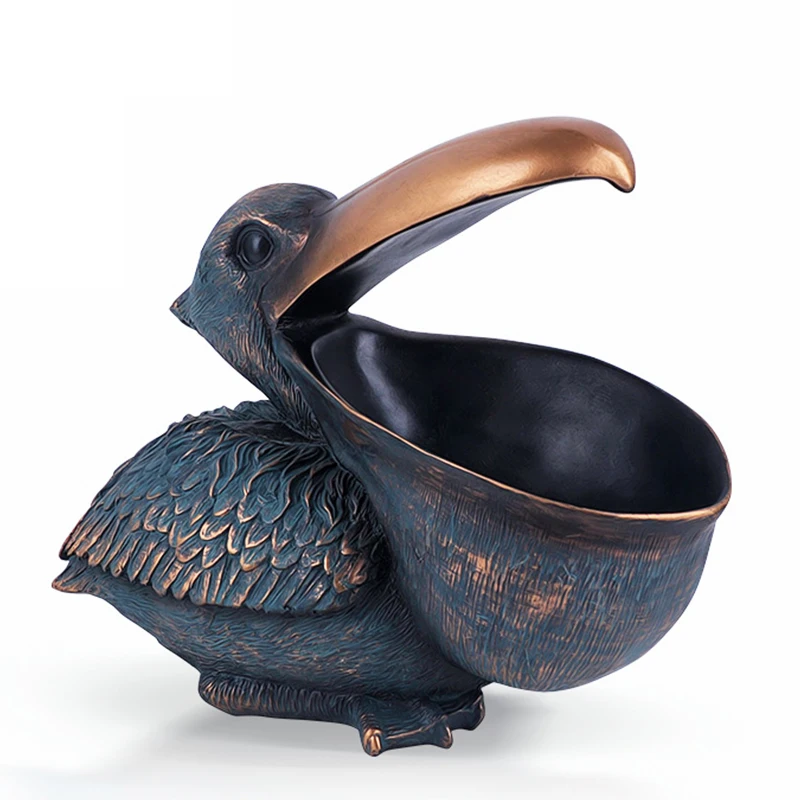 Статуя Toucan Pelican для хранения ключей статуэтка корзина с животными птицами