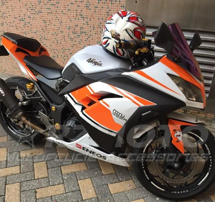 

Литья под давлением Новый ABS весь обтекатели комплект подходит для Kawasaki Ninja 300 2013 2014 2015 2016 2017 2018 кузов Комплект оранжевый