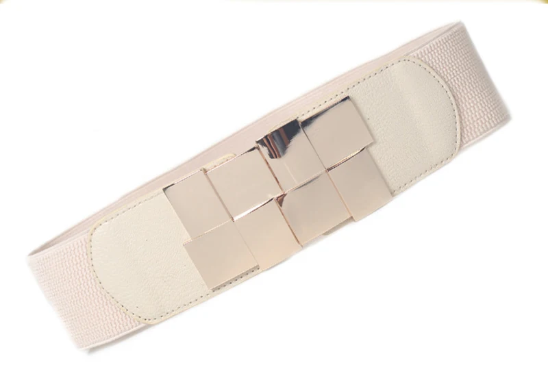 Fashion Metal Rectangle Buckle Wide Waist All-match Decorative Sweet Lady Dress Width Elastic Retro Skirt Crony Women Belt | Аксессуары