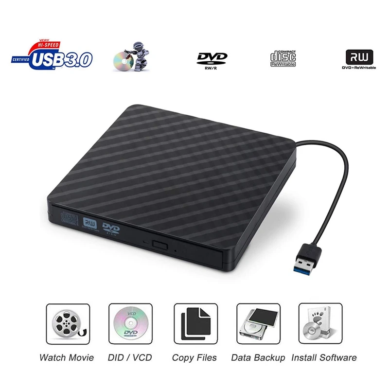 Внешний USB BluRay Drive Bluray BD CD DVD плеер 3D 3 0 Type C горелка для ноутбука Настольный Mac OS Windows