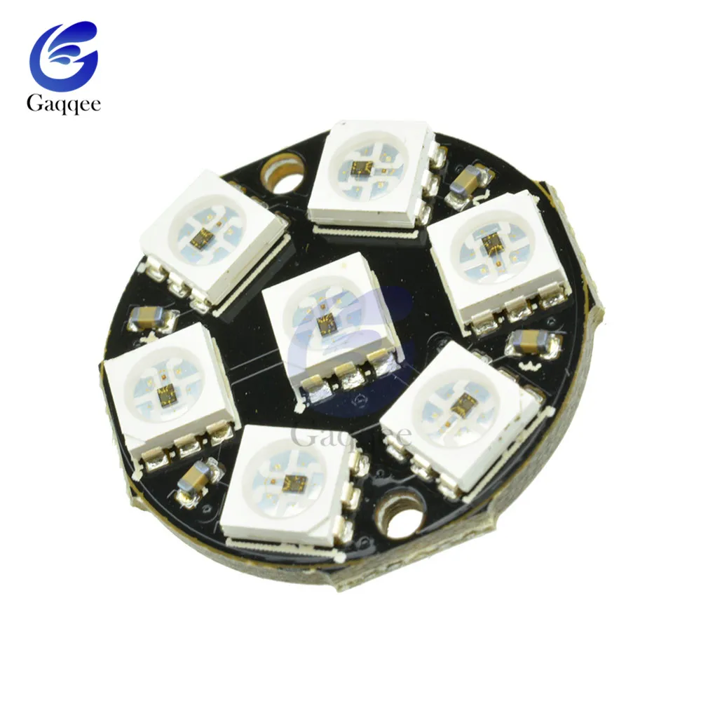 12 16 24 40 60 64 бит WS2812 модуль 5050 RGB светодиодный полноцветный Встроенный светодиодный светильник-кольцо с интегрированными драйверами для Arduino