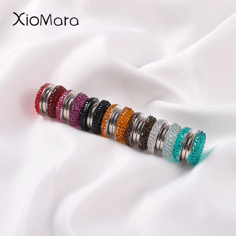 

Colorful Rhinestone Bright Brooches Double-Sided Noble Scarf Magnet Clip Muslim Headscarf No Hole Pins Shawl Elegant Accessories