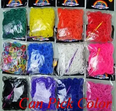 600 резинок + 24 s-зажима/упаковка, эластичные Резиночки для семьи, яркие цветные браслеты, ткацкий станок, силиконовые ремешки для рукоделия, л...