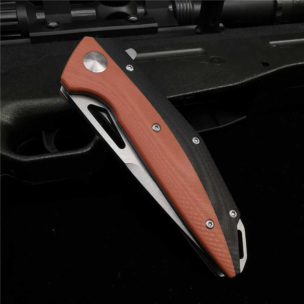 

7.99 Inches, High-quality Folding Knife, D2 Blade, Outdoor Camping Hunting Knife, Barbecue Meat Cleaver, Foldable Pocket Knife
