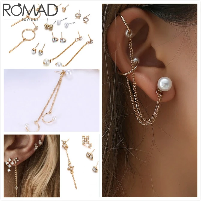 Серьги ROMAD в богемном стиле для женщин длинные серьги кисточки с жемчугом и