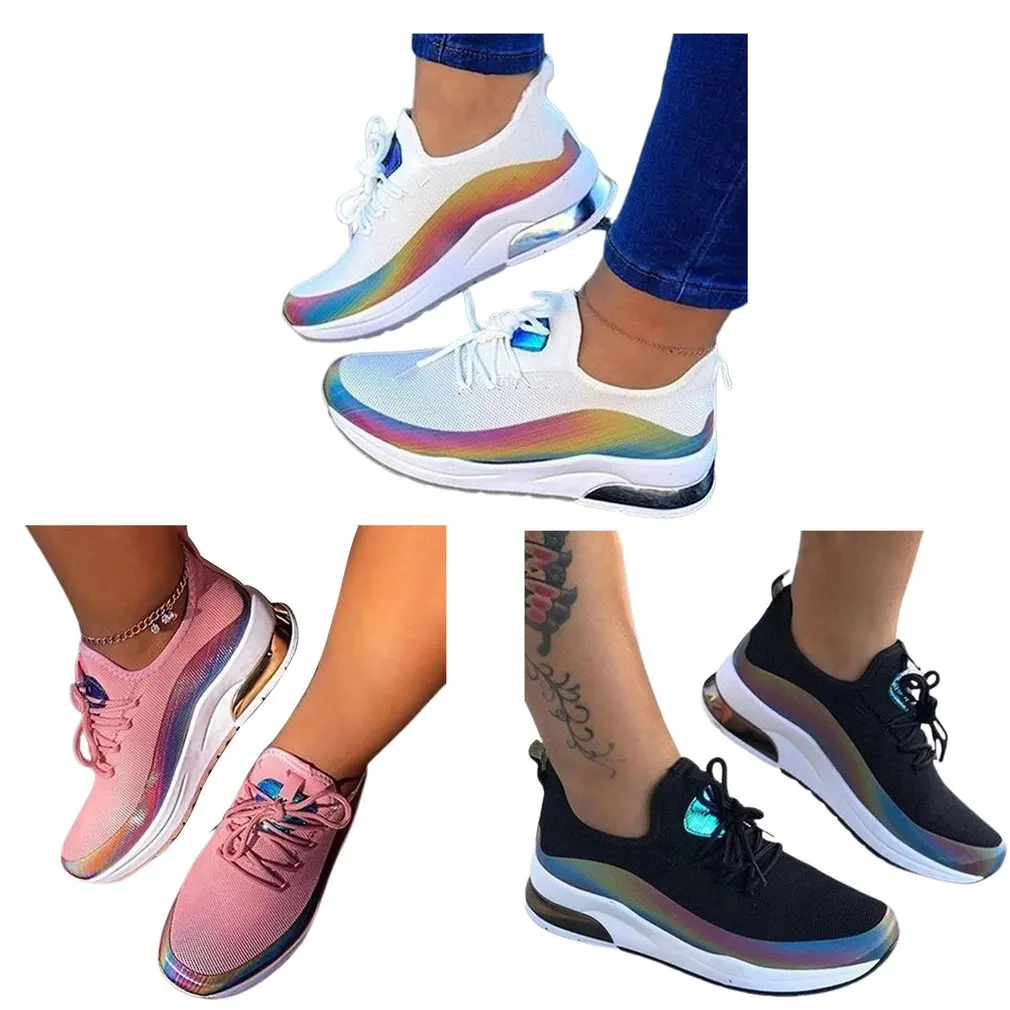 Женские кроссовки для бега Shake Shoes на платформе и толстой танкетке | Спорт