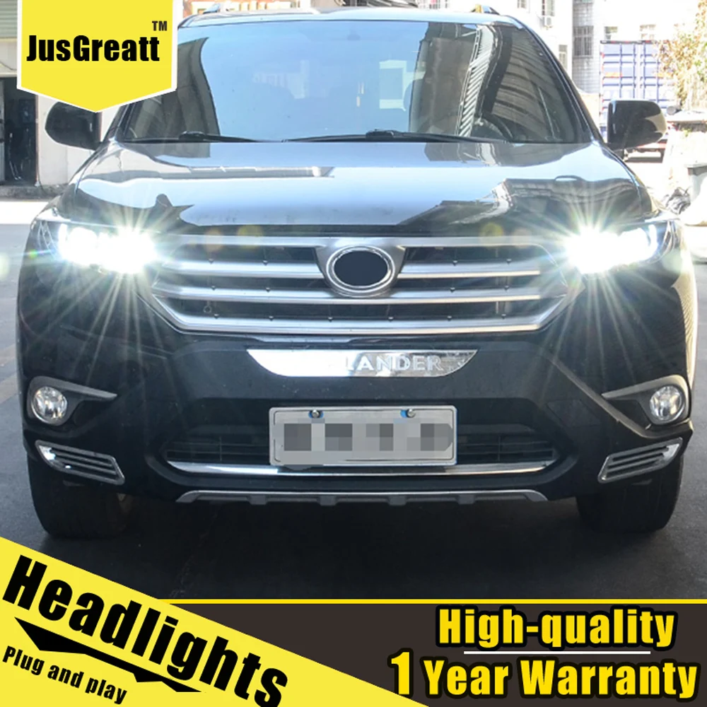 

A Pair For Toyota Highlander Headlights 12-14 Highlander LED Head Lamps All LED light Source Daytime Running Lights Dynamic Turn