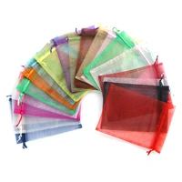 19 colors jewelry bags 1611cm wedding gift organza bags jewelry packaging display jewelry pouches drawstring rectangle20 pcs