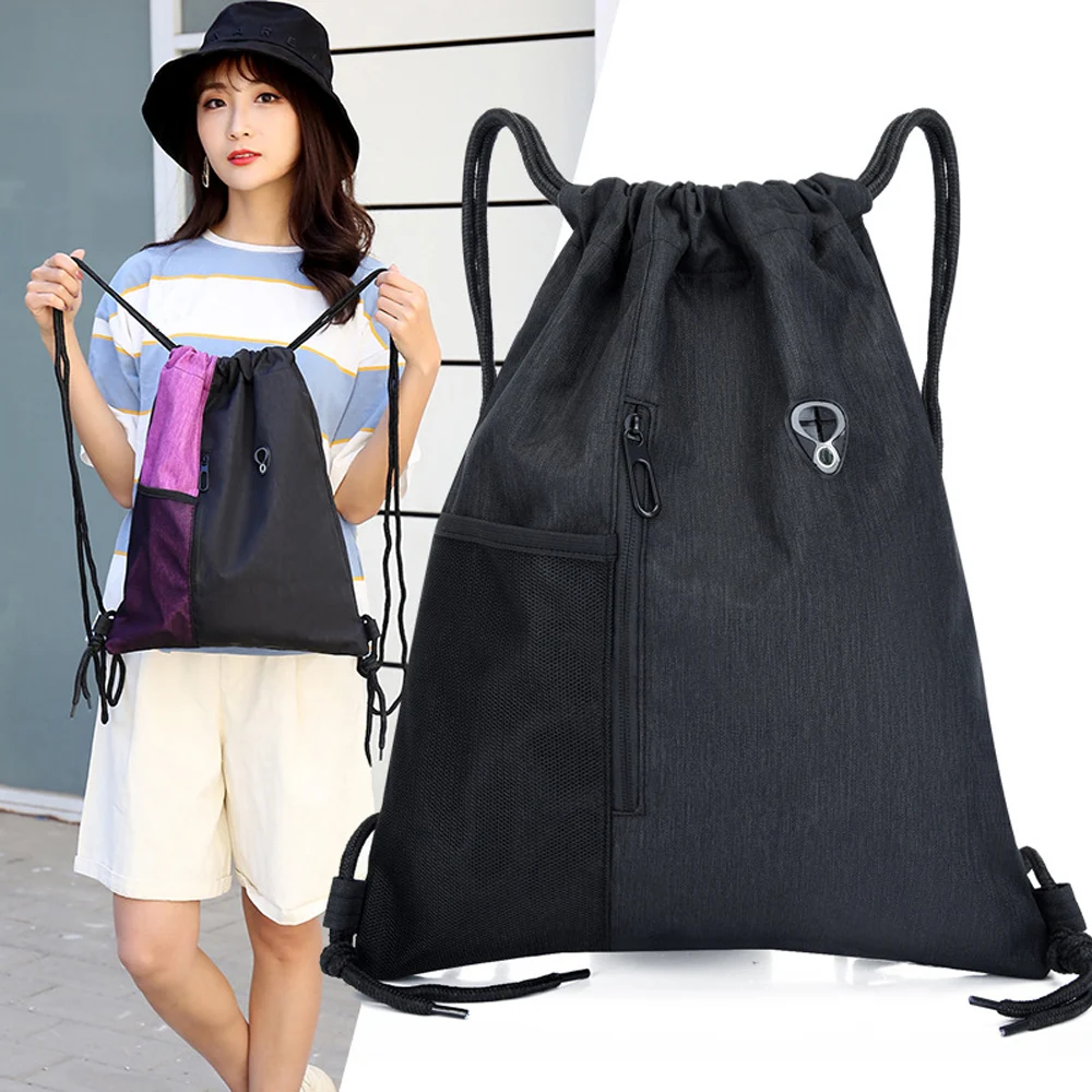 YIXIAO Outdoor Sports Training Waterproof Backpack Fitness Drawstring Storage Casual Rucksacks Gym Bags Knapsack | Спорт и