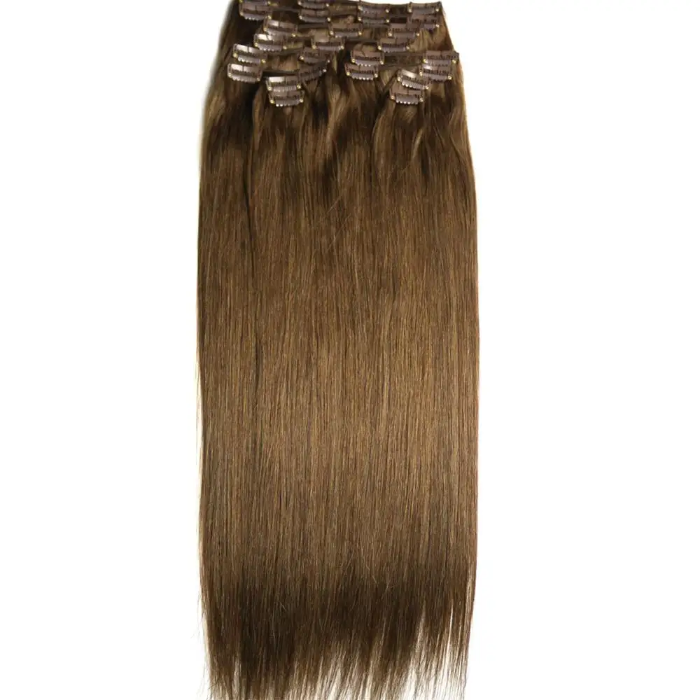 ZZHAIR 220g 400g 16 &quot 28&quot фабричного производства Remy 12 шт. в комплекте на клипсах Пряди