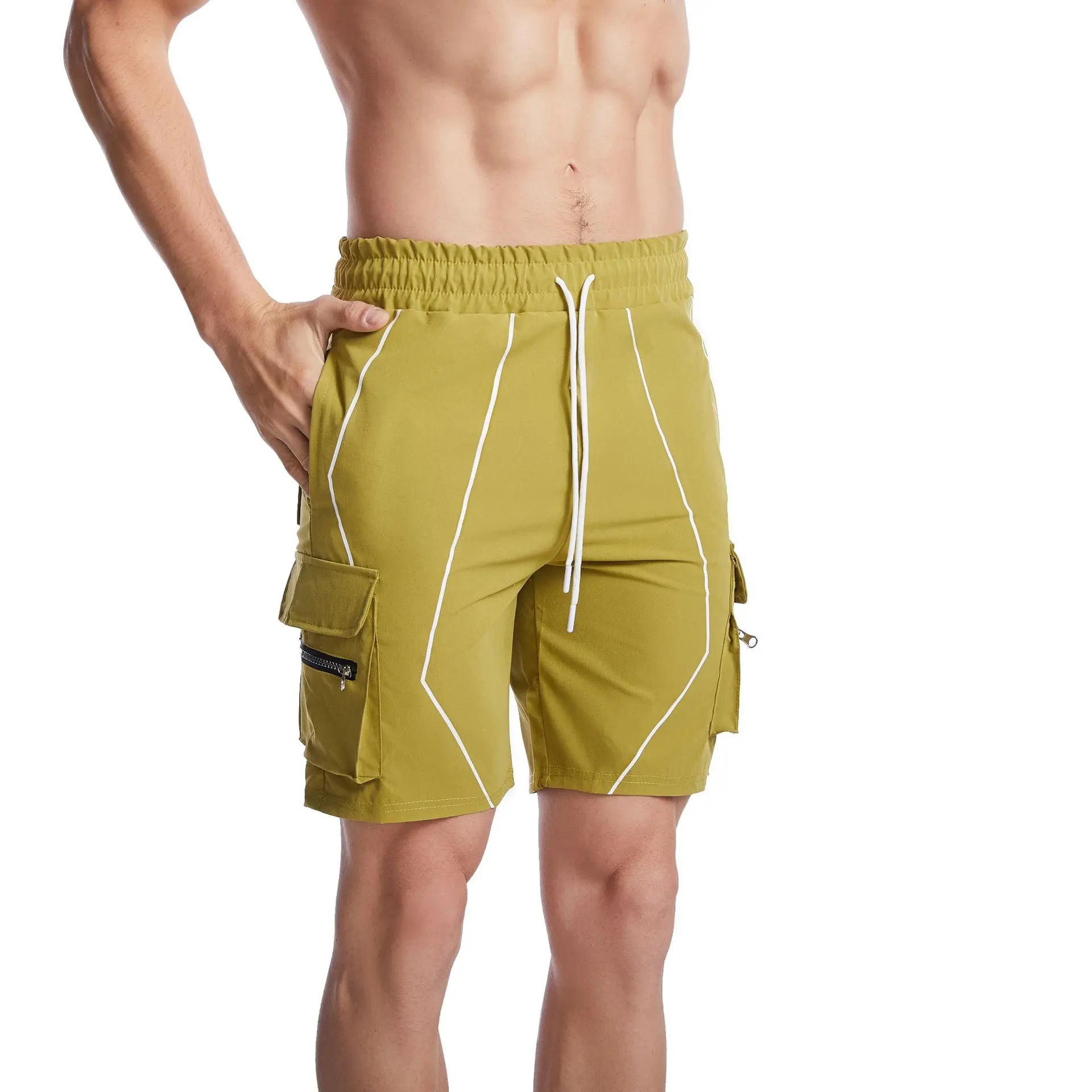 Новинка 2021 модные мужские шорты-карго в европейском и американском стиле