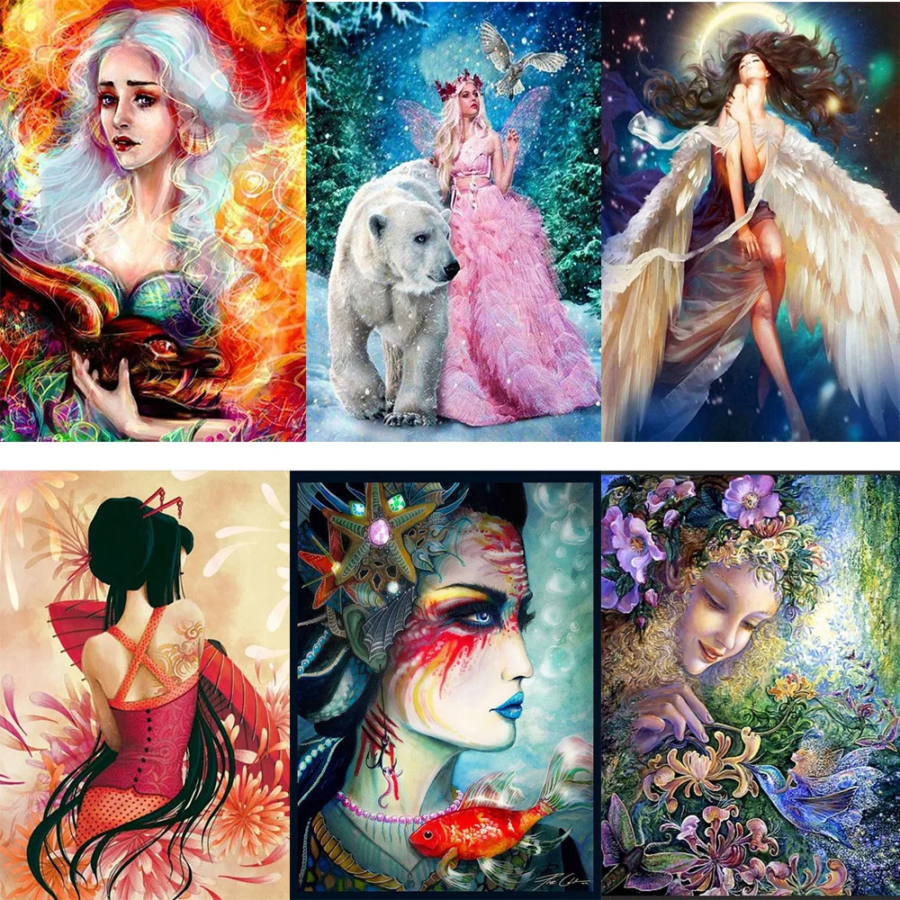 

5D Diamond Painting Cartoon Romantic Girl Cross Stitch Diamond Embroidery Mosaic Pattern Handmade Art Home Decoration Gift
